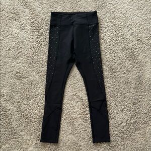 Lululemon Black Leggings with Silver accents *limited *reflective